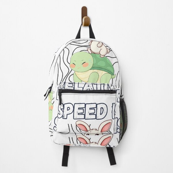 Item preview, Speed Is Relative Funny Bunny And Turtle designed and sold by SoftAuraStudi0.