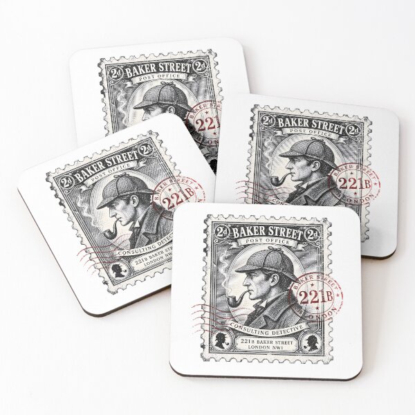 Item preview, Vintage Postage Stamp Sherlock Holmes Baker Street Art designed and sold by Fenay Designs.