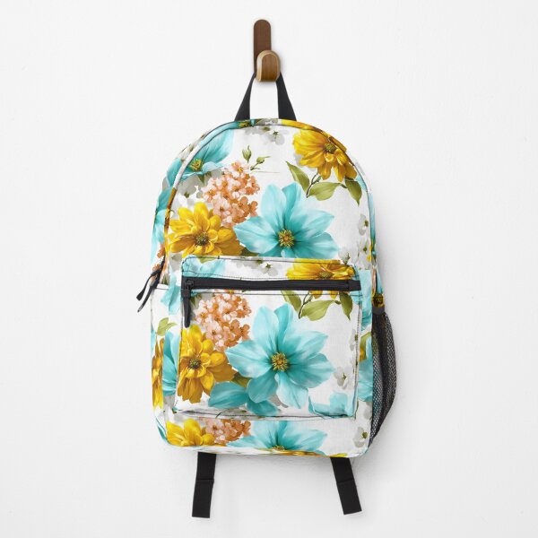 Item preview, Elegant Teal And Yellow Garden Floral Pattern designed and sold by igraphixart.