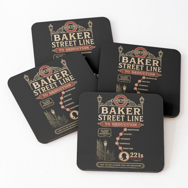 Item preview, Baker Street Line To Deduction Sherlock Holmes Subway Art designed and sold by Fenay Designs.