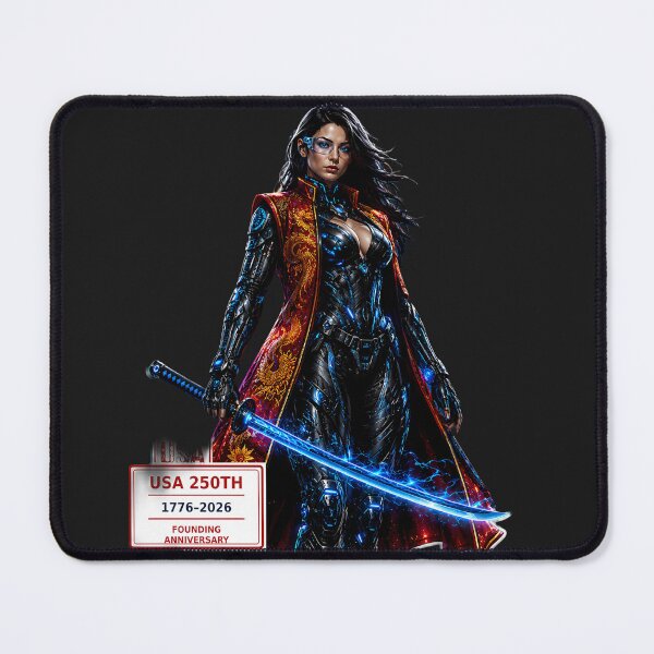 Item preview, Cyber Samurai Girl USA 250th Anniversary 1776-2026 designed and sold by Dragon-Samurai.