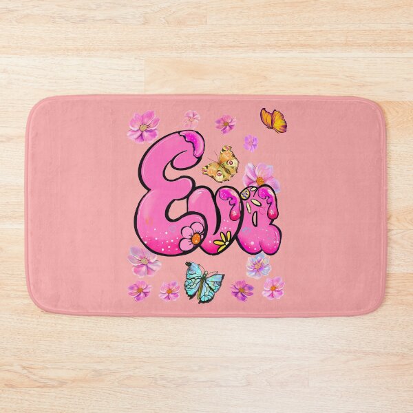 Item preview, Eva name with flowers - pink floral butterfly aesthetic  designed and sold by Artonmytee.