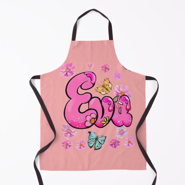 Item preview, Eva name with flowers - pink floral butterfly aesthetic designed and sold by Artonmytee.