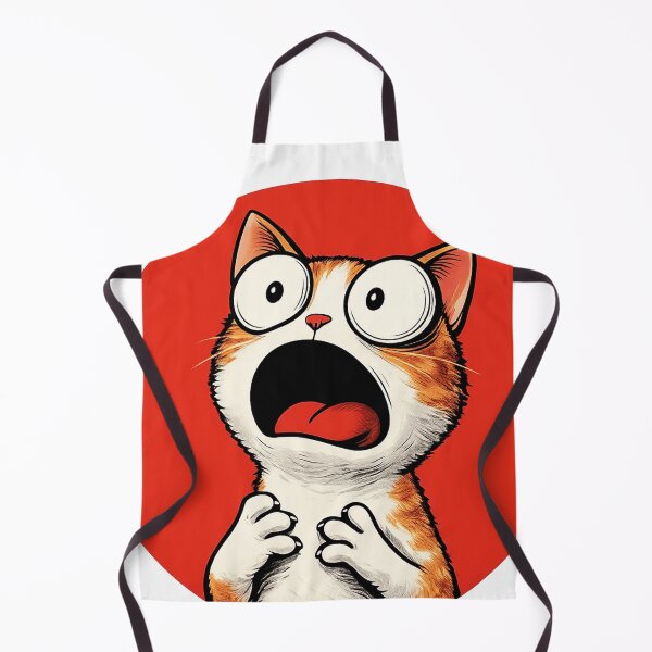 Item preview, Shocked Cat – Funny Cartoon Sticker designed and sold by Tkhtbrand.