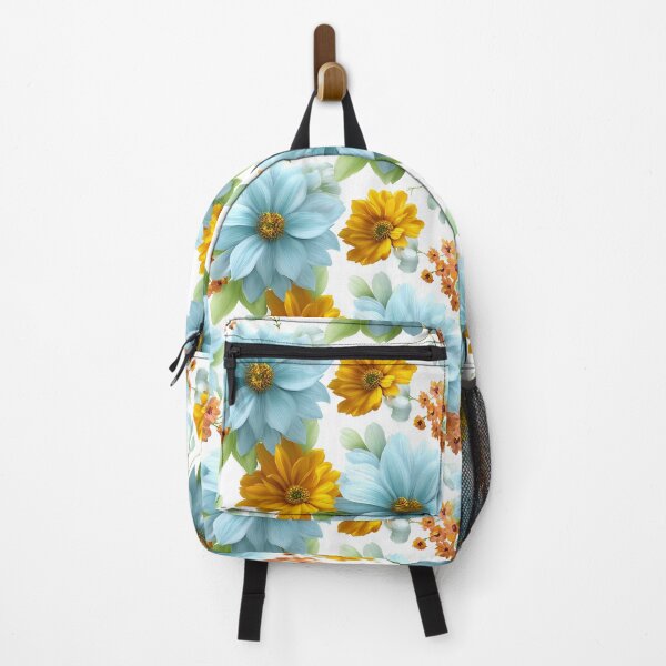 Item preview, Large Scale Pale Blue And Yellow Painterly Floral Pattern designed and sold by igraphixart.