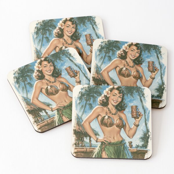 Item preview, Vintage Hawaiian Pinup  designed and sold by paulosully.