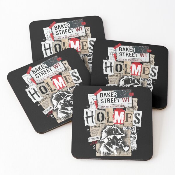 Item preview, Baker Street Holmes Mystery Crime Grunge Collage Art designed and sold by Fenay Designs.