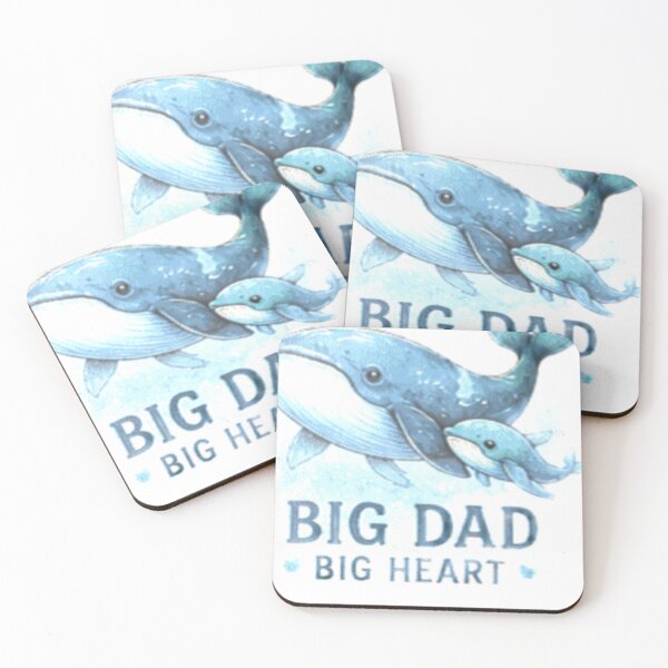 Item preview, Big Dad Big Heart - Cute Father's Day Whales designed and sold by GUINewAlex.