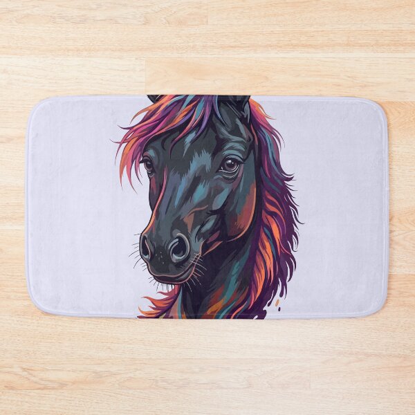 Item preview, Majestic Horse Portrait - Vibrant Artistic Colorful Mane designed and sold by artscripts.