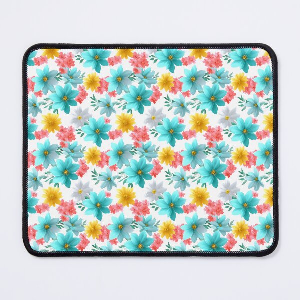Item preview, Airy Teal And Pink Spring Floral Pattern designed and sold by igraphixart.