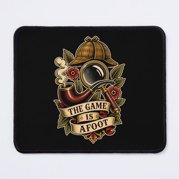 Item preview, The Game Is Afoot Sherlock Holmes Vintage Tattoo Flash Art designed and sold by Fenay Designs.