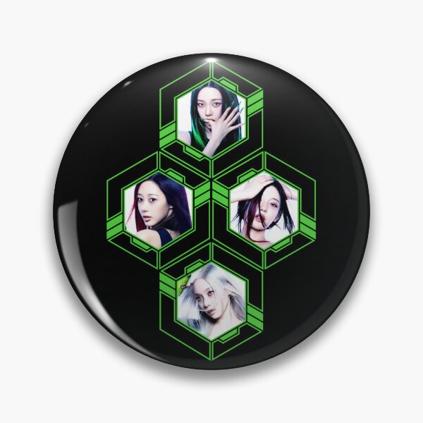 Item preview, AESPA in Green Futuristic Hexagon  designed and sold by Uravityplanet.