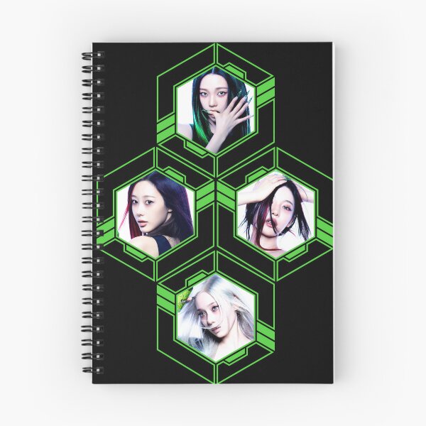 Item preview, AESPA in Green Futuristic Hexagon  designed and sold by Uravityplanet.