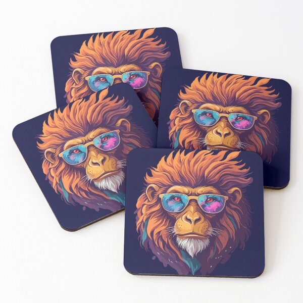 Item preview, Cool Monkey with Sunglasses - Vibrant Neon Street Art Style designed and sold by artscripts.
