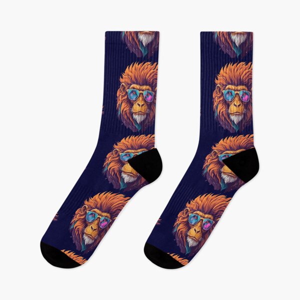 Item preview, Cool Monkey with Sunglasses - Vibrant Neon Street Art Style designed and sold by artscripts.