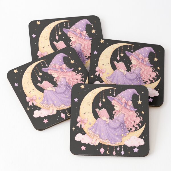 Item preview, Celestial Moon Witch | Pastel Pink Purple Crystal Magic designed and sold by StrawberryStudio.