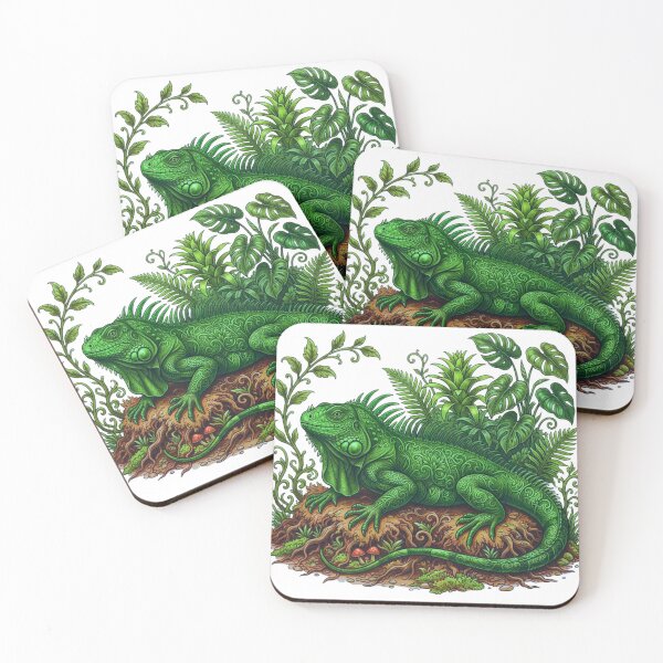 Item preview, Emerald Jungle Iguana Fantasy Reptile Sticker designed and sold by HoneyBreezeCo.