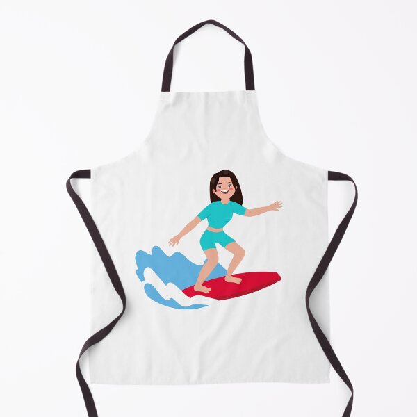 Item preview, Cute Surfer Girl Riding a Wave - Cartoon Illustration designed and sold by debbiebento.
