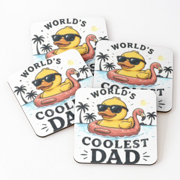 Item preview, World's Coolest Dad - Cute Rubber Duck Father's Day designed and sold by GUINewAlex.
