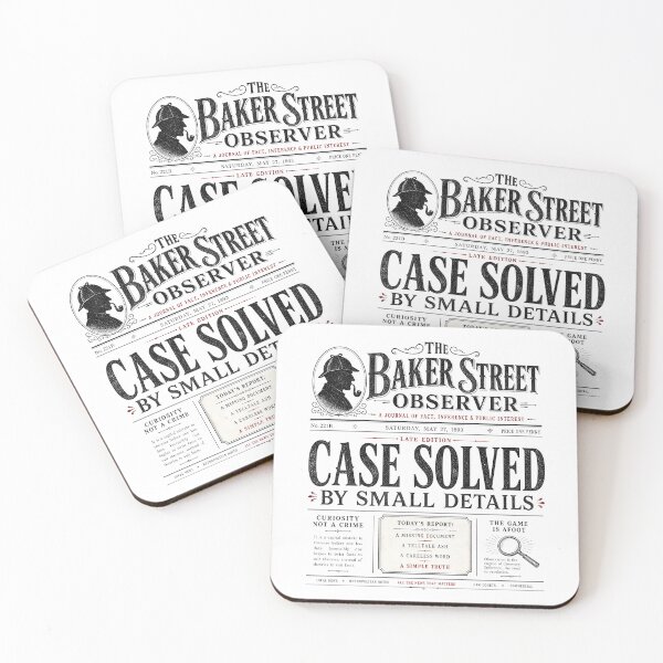 Item preview, Sherlock Holmes Case Solved By Small Details Baker Street Observer designed and sold by Fenay Designs.