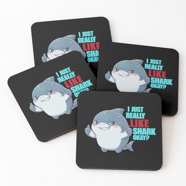 Item preview, Cute Shark Lover Gift – I Just Really Like Sharks Okay Funny Shark Design designed and sold by Nature's Chibis.