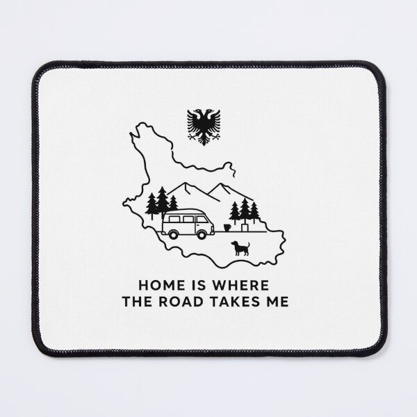 Item preview, Home Is Where The Roads Take Me Albanian Eagle Shirt | Shqiponja Shqiptare Travel Design designed and sold by gluxdesing.