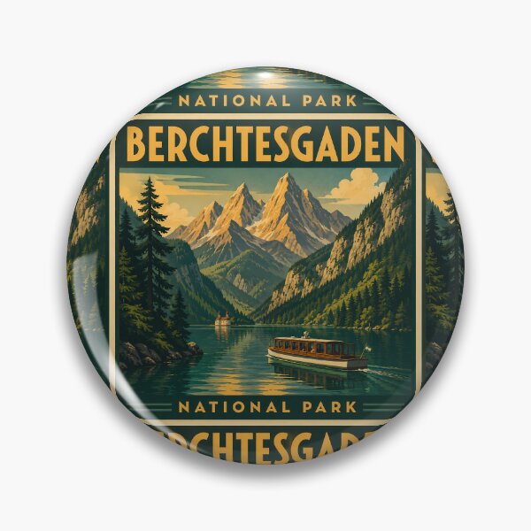 Item preview, Berchtesgaden National Park - Lake Königssee Vintage Travel Poster designed and sold by Digital Dreams Arts.