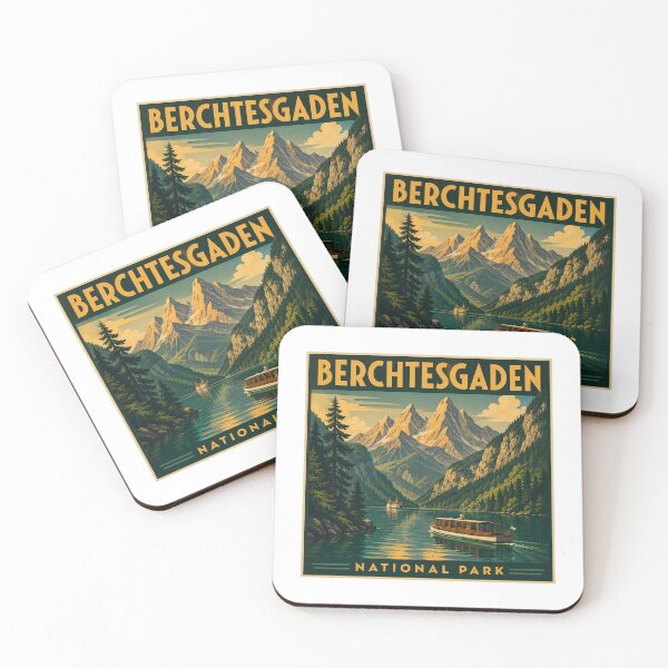 Item preview, Berchtesgaden National Park - Lake Königssee Vintage Travel Poster designed and sold by Digital Dreams Arts.