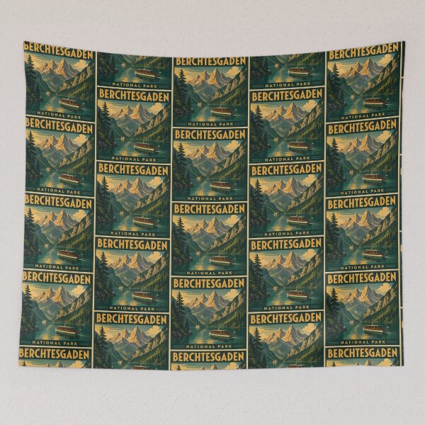 Item preview, Berchtesgaden National Park - Lake Königssee Vintage Travel Poster designed and sold by Digital Dreams Arts.