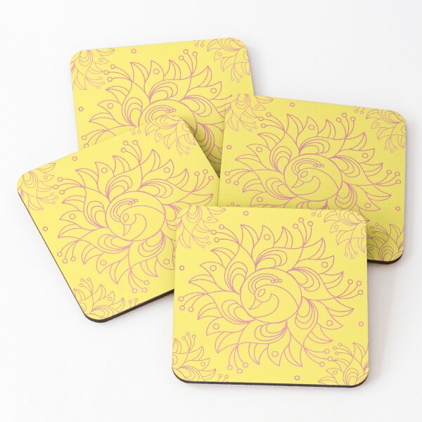 Item preview, Yellow Lavender Boho Floral Seamless Pattern Design designed and sold by NadDot.