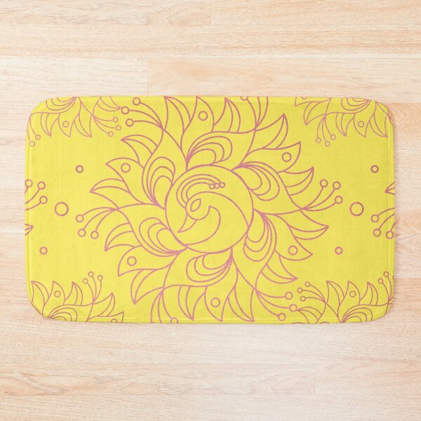 Item preview, Yellow Lavender Boho Floral Seamless Pattern Design designed and sold by NadDot.