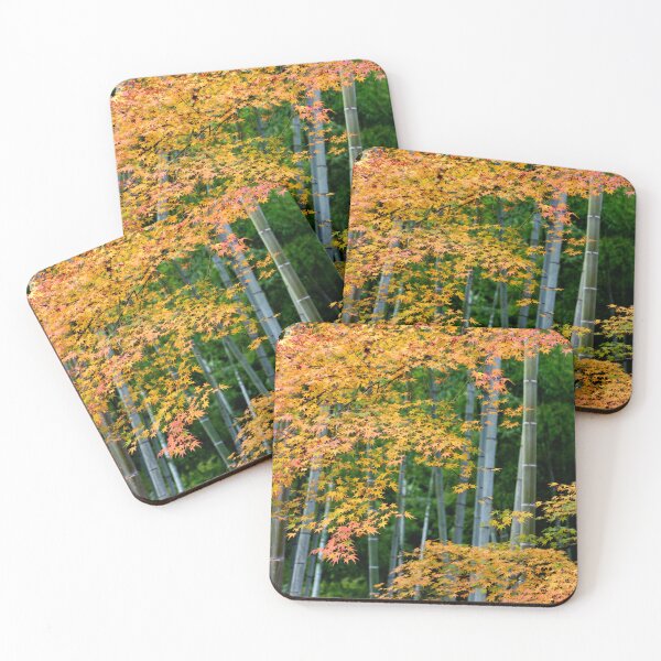 Item preview, Orange Maples Against Green Bamboo designed and sold by fact-stick.