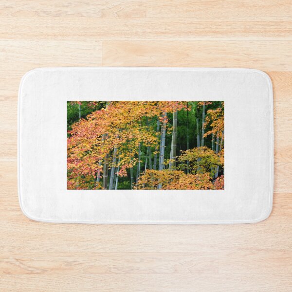 Item preview, Orange Maples Against Green Bamboo designed and sold by fact-stick.