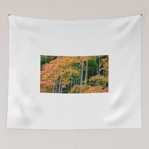 Item preview, Orange Maples Against Green Bamboo designed and sold by fact-stick.