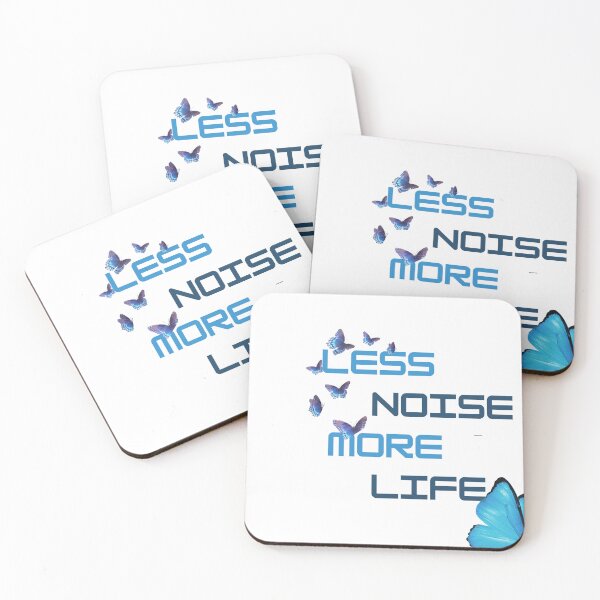 Artikelvorschau, Weniger Lärm, mehr Leben | Minimales Zitat von Blue Butterfly entworfen und verkauft von Annuwinder.