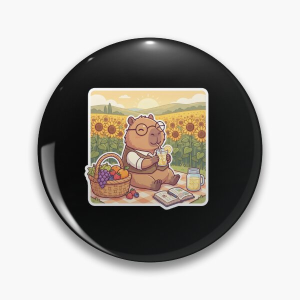 Item preview, Cute Scholarly Capybara Summer Picnic Illustration designed and sold by AbanoubStore.