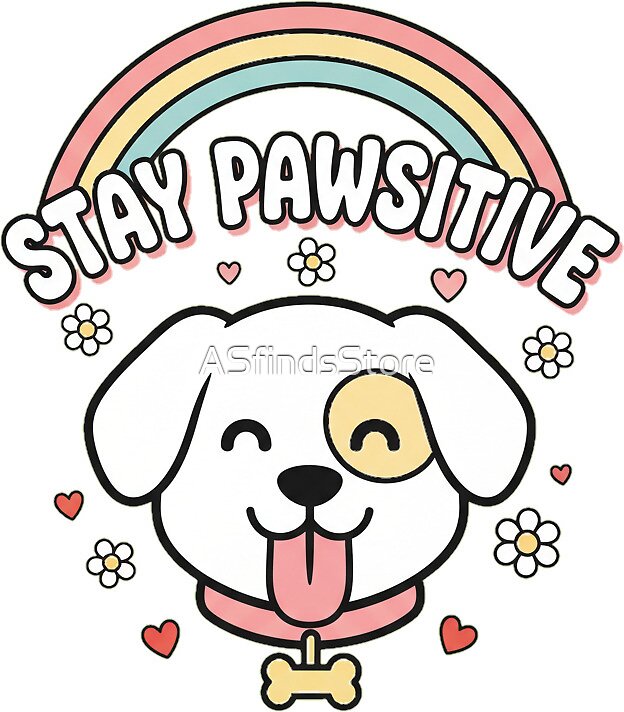 Stay Pawsitive Dog die-cut sticker