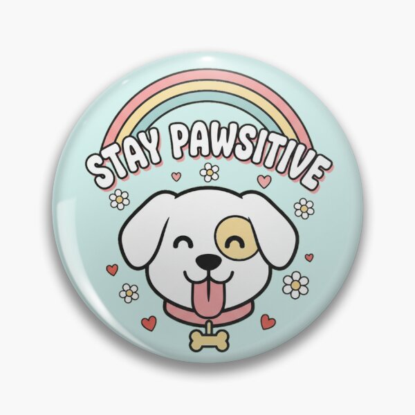 Item preview, Stay Pawsitive Dog Retro Rainbow designed and sold by ASfindsStore.
