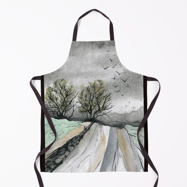 Item preview, Winter Solitude – Shimmering Watercolor Gothic Landscape Painting designed and sold by Cass Harker Studio.
