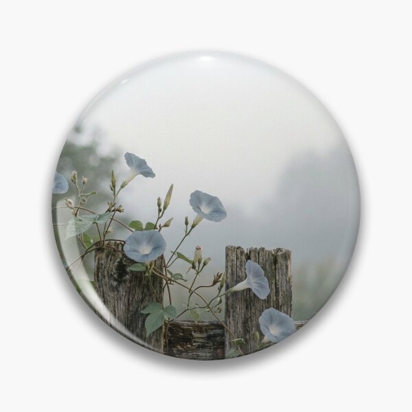 Item preview, Morning Glory on Weathered Fence | Japanese Wabi-Sabi Art | Zen Botanical Minimalist Print designed and sold by KUZU-NOHA.