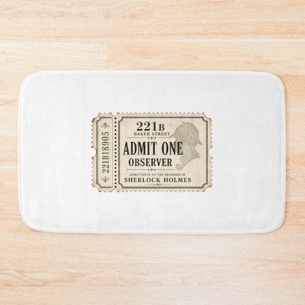 Item preview, Sherlock Holmes 221B Baker Street Admit One Observer Vintage Ticket designed and sold by Fenay Designs.