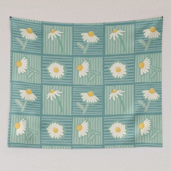 Item preview, Daisy Patchwork in Greens designed and sold by Srta  Margarita.