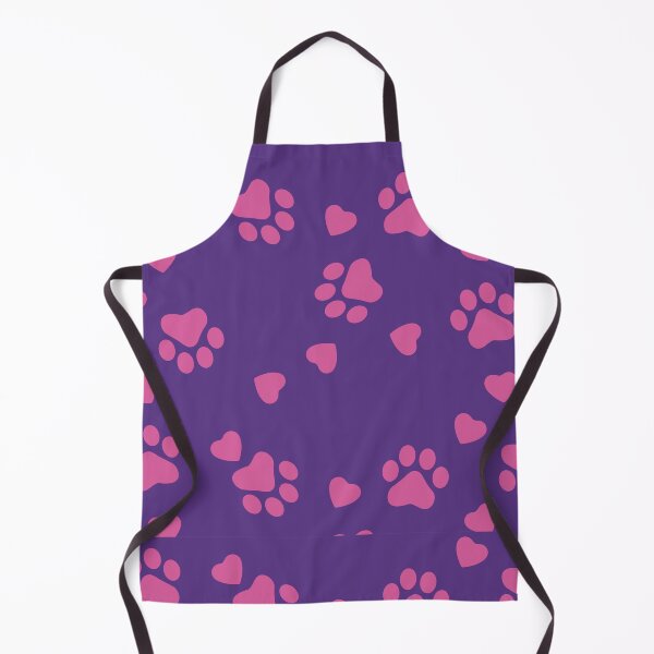 Item preview, Cat Paw Pattern Seamless pink color with a purple background designed and sold by foudart.