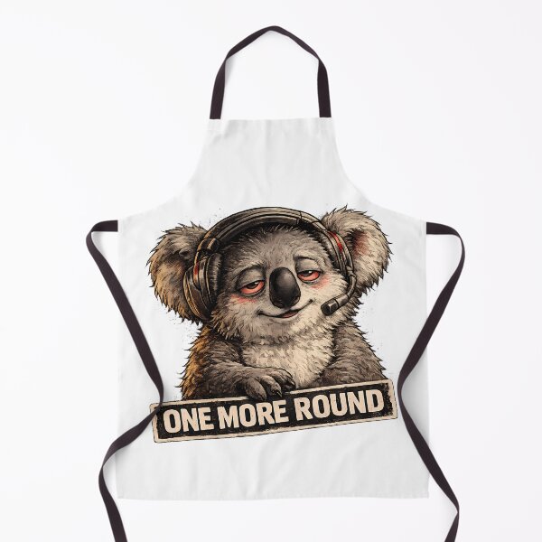 Item preview, One More Round Funny Gamer Koala Meme designed and sold by DryHumorPrints.