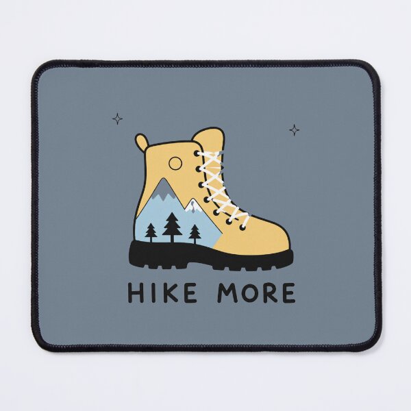 Item preview, Hike More Mountain Landscape Hiking Boot Illustration designed and sold by bosamji.