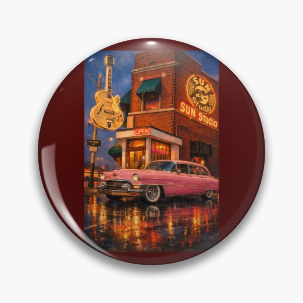Item preview, Sun Studio with Elvis Presley Pink Cadillac Poster designed and sold by Halifaxartguy.