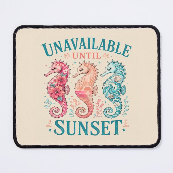 Item preview, Unavailable Until Sunset Seahorse Coastal Vacation Tee designed and sold by POD DYNASTY.