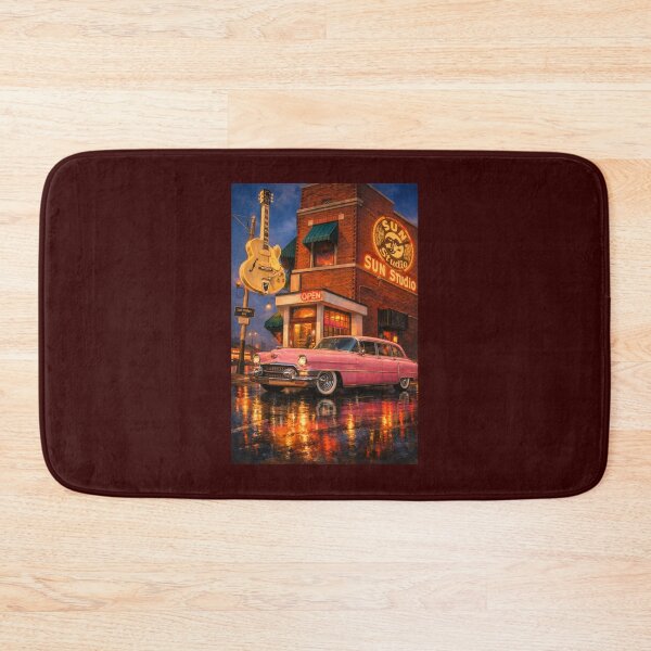 Item preview, Sun Studio with Elvis Presley Pink Cadillac Poster designed and sold by Halifaxartguy.