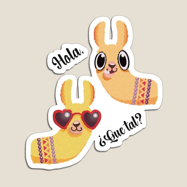 Item preview, Hola, Que Tal? Cute Llama Duo Watercolor Design designed and sold by Becky-Poppins.