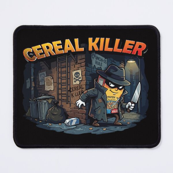 Item preview, Cereal Killer – Funny Cartoon Cereal Box in Dark Alley designed and sold by jfcreations.
